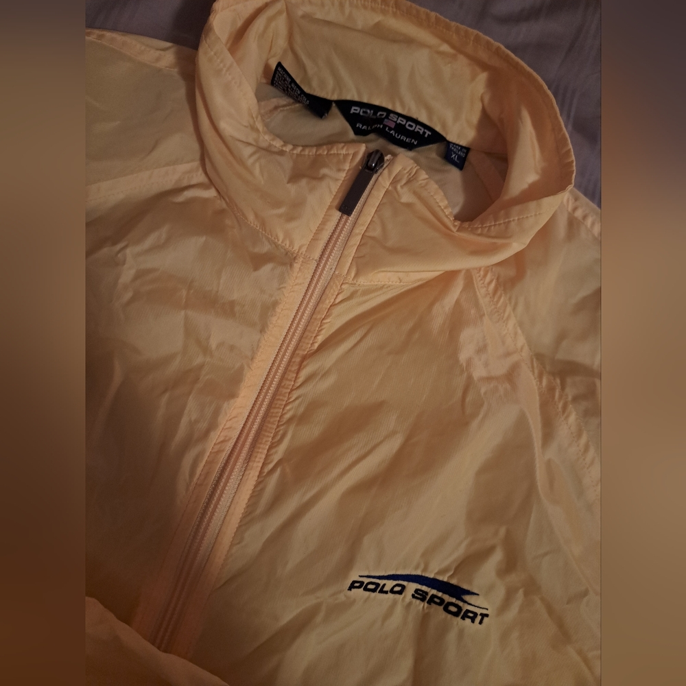 Vintage ralph lauren polo sport yellow windbreaker xl
